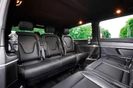 Airport transfer mercedes interior