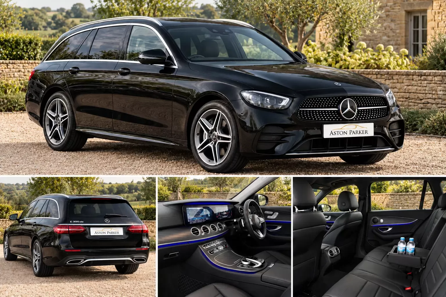 Mercedes E-Class Estate: Suitable for up to 4 passengers with a recommended luggage allowance of 4x suitcases and 2x cabin cases.